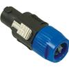 Connettore Speakon maschio ADM SPK100 4 poli
, Colore : Nero/blu, Materiale PVC.